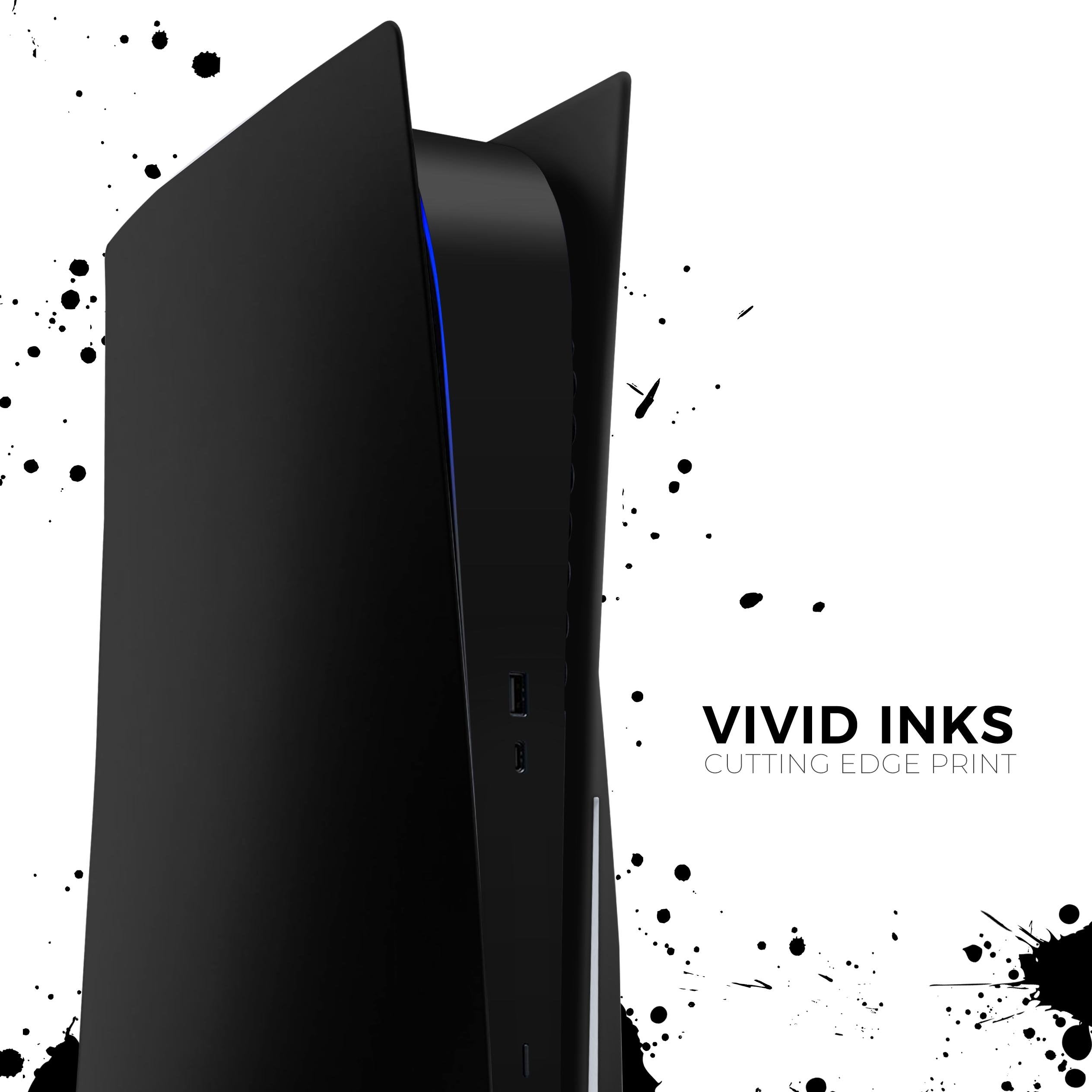 Solid State Black - Full Body Skin Decal Wrap Kit for Sony Playstation