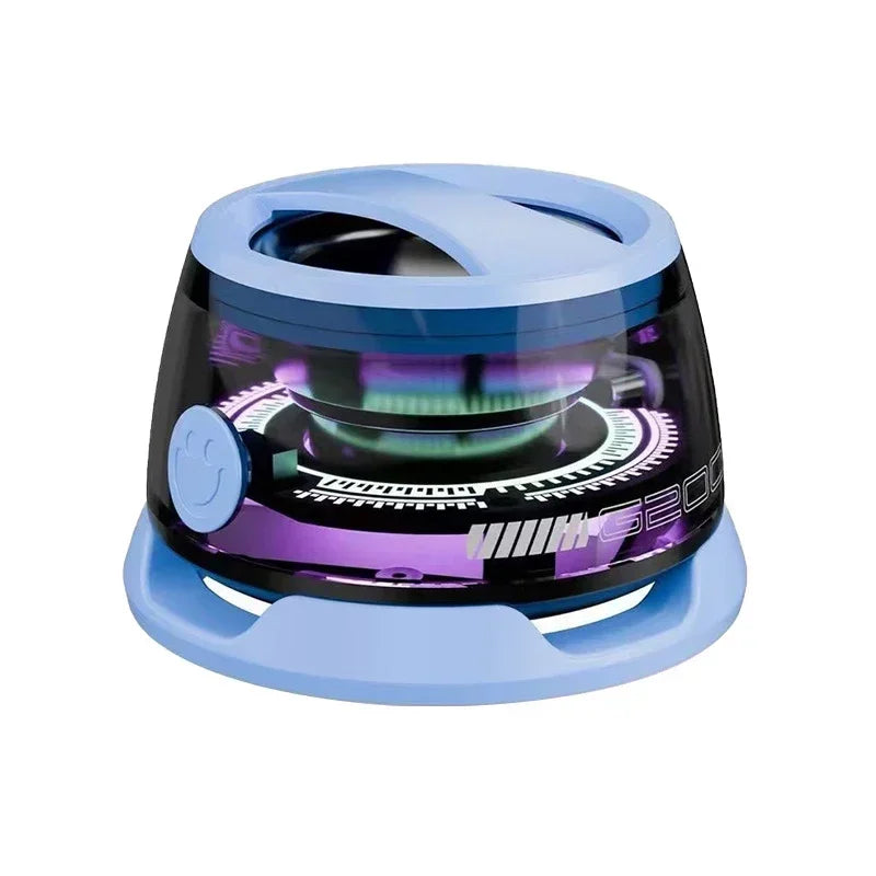Outdoor Magnetic Bluetooth Speaker Wireless Portable Travel Stereo Speaker With RGB Color Light and Mini Phone Holder for ios