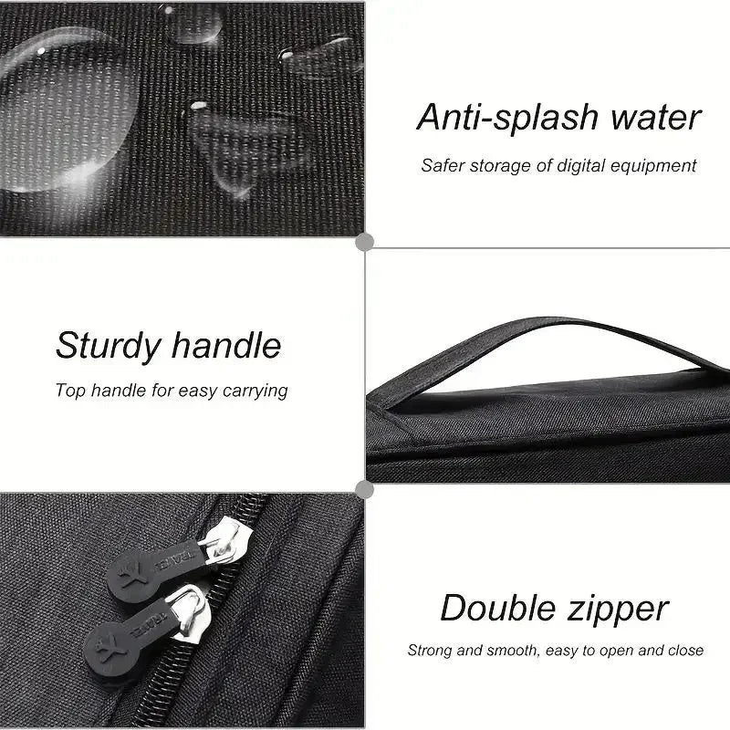Multifunction Storage Bag Waterproof Electronics Organizer Portable Travel Cable Data Digital Gadget Makeup Zipper Organizer Bag