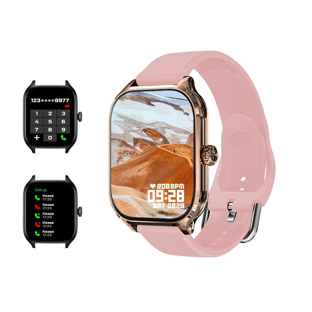 H9 Smartwatch Dial Answer Calls Calorie Tracking Heart Rate Monitoring Music Playback Bluetooth Men Smart Watch Woman Step Count