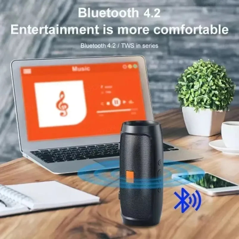 Portable Subwoofer Bluetooth Speakers Support FM Radio TF Card Outdoor Stereo Surround Waterproof Loudspeaker Wireless Sound Box