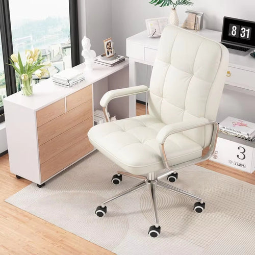Computer Leather Desk Office Chair Swivel Lift Training Student Study