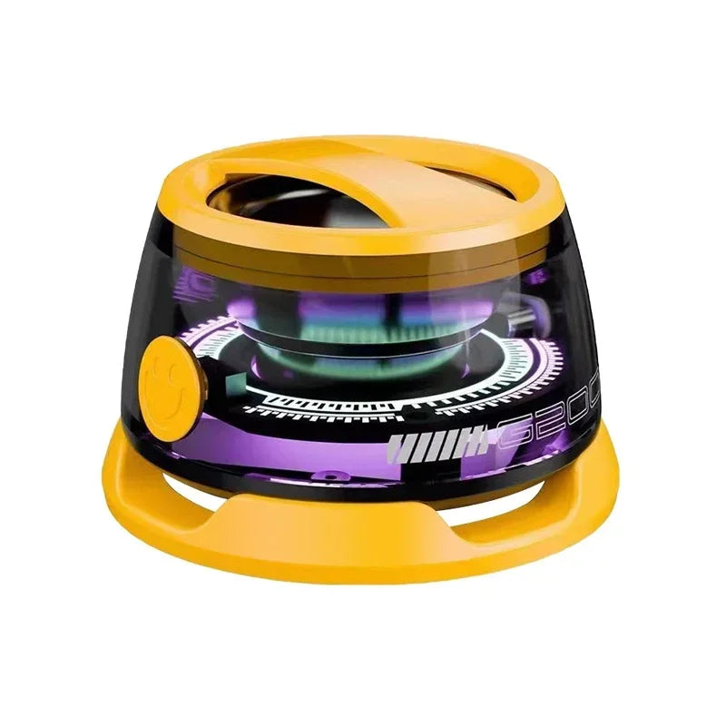 Outdoor Magnetic Bluetooth Speaker Wireless Portable Travel Stereo Speaker With RGB Color Light and Mini Phone Holder for ios