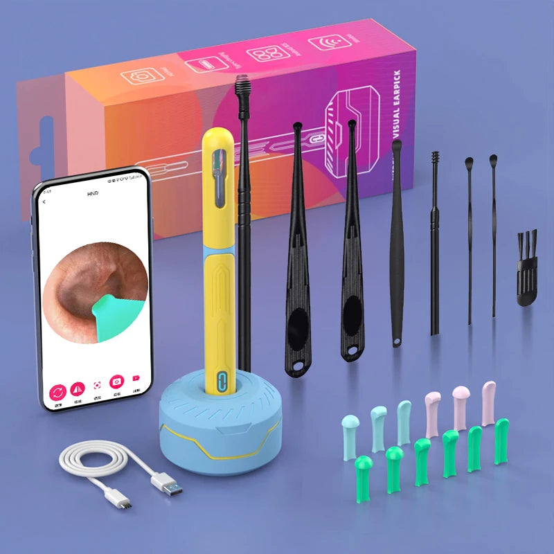 Ear Cleaner With Camera 6 LED Lights 3.6mm Lens WiFi Ear Wax Removal Tool Camera Take Video Photos HD Earpick Gifts
