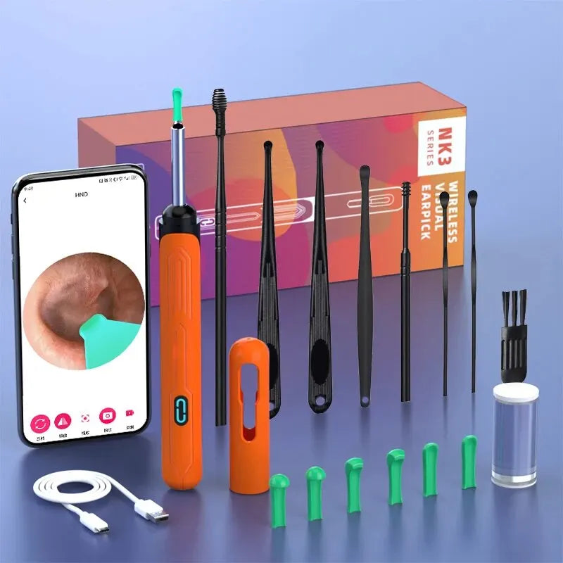 Wireless Ear Cleaner With Camera 6 LED Lights 3.6mm Lens Ear Wax Removal Tool Camera Take Video Photos HD Earpick Gifts