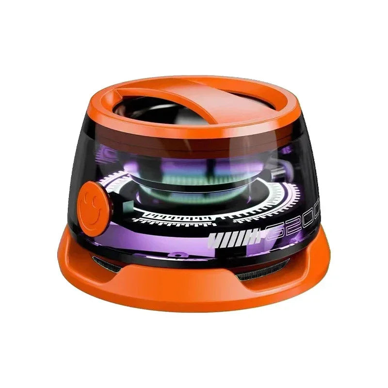 Outdoor Magnetic Bluetooth Speaker Wireless Portable Travel Stereo Speaker With RGB Color Light and Mini Phone Holder for ios