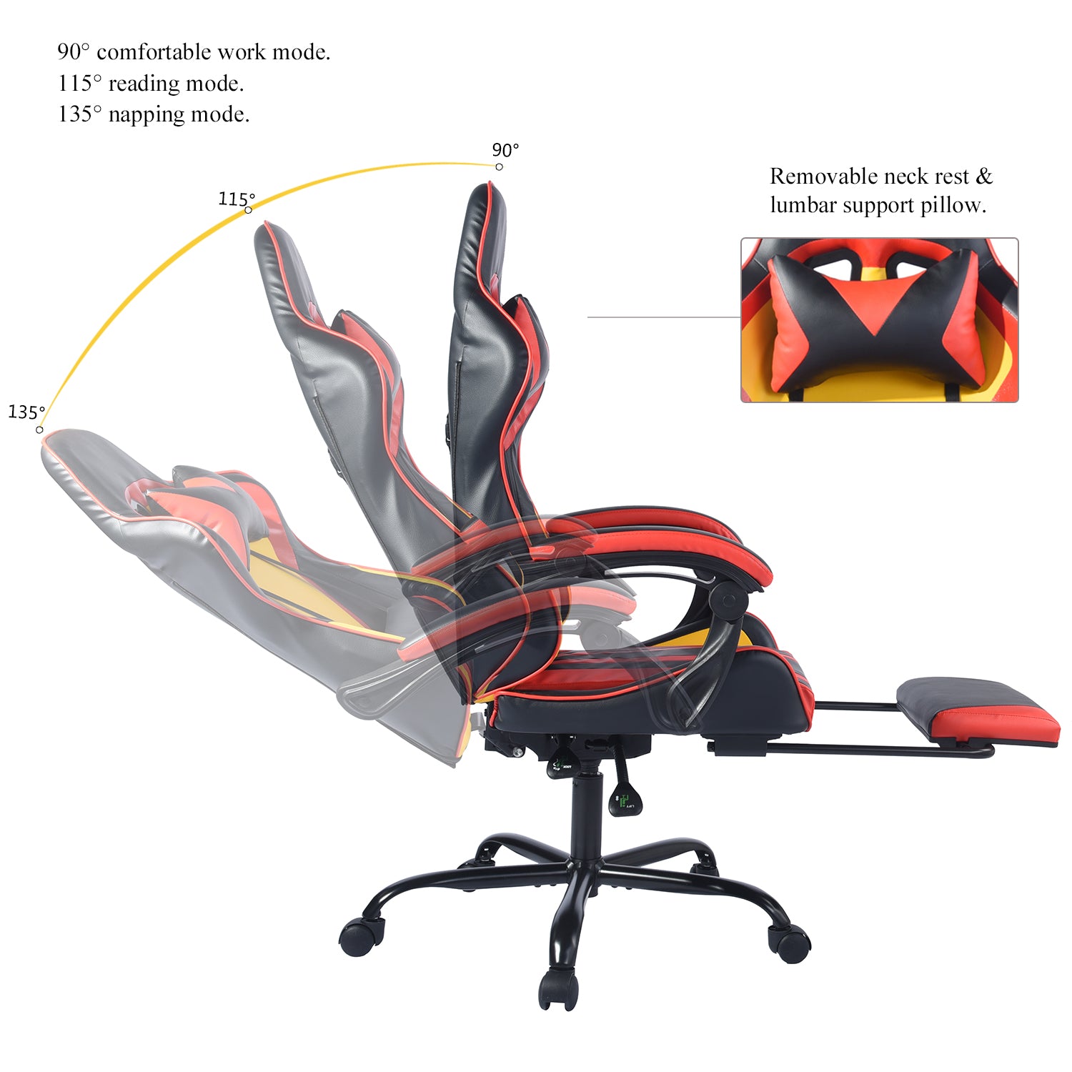 Gaming Office High Back Computer Leather Desk