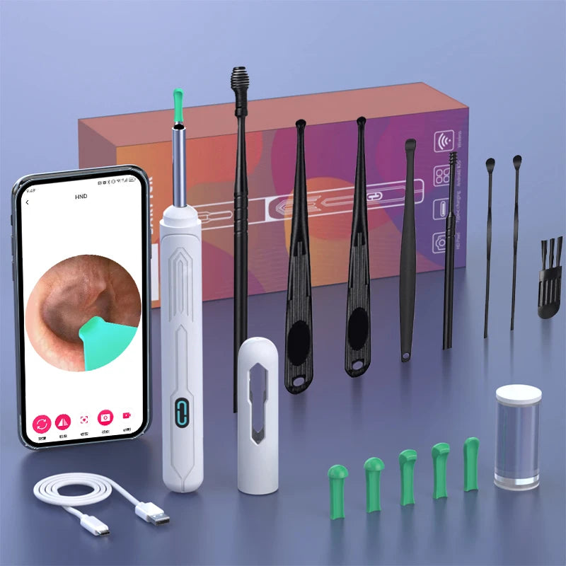 Ear Cleaner With Camera 6 LED Lights 3.6mm Lens WiFi Ear Wax Removal Tool Camera Take Video Photos HD Earpick Gifts