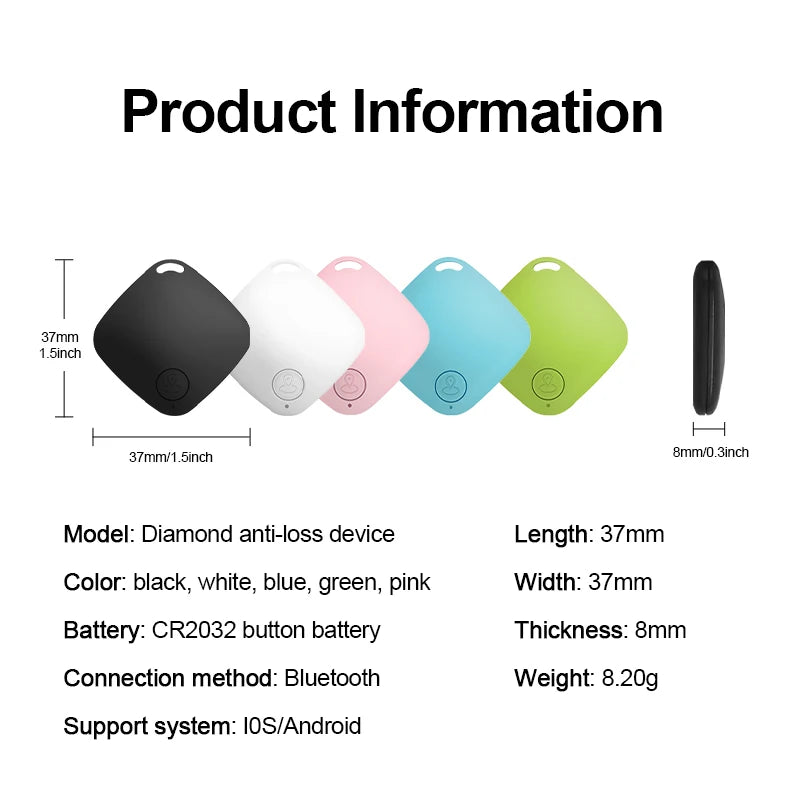 Mini GPS Tracker Anti Lost Device Let Kids Bag Wallet Tracking Bluetooth 5.0  Smart Finder Locator For IOS/ Android